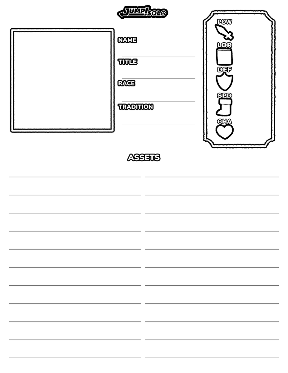 lafaender's tweet photo. Added a free character sheet zip (featuring plenty of variants) to Jump! Solo's itch page! https://t.co/nKPbLiq2Ws