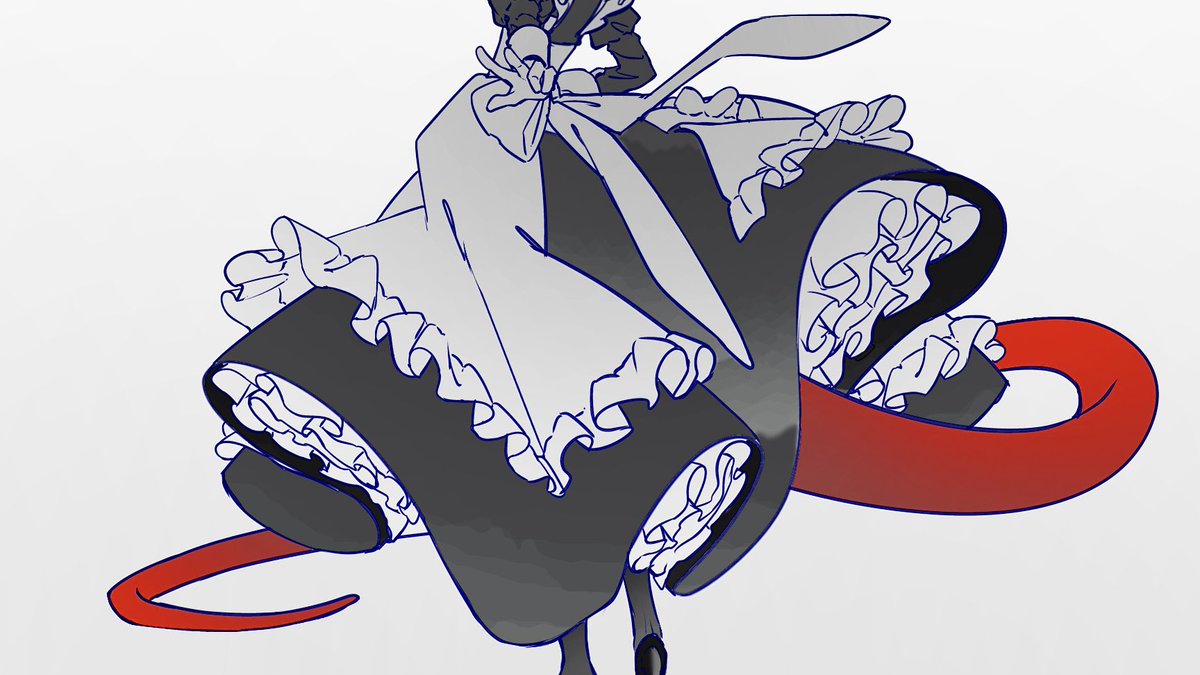 Karaba_nea's tweet image. あの、全世界の布フェチの皆さんここに超激かわメイド服描く人がいるんですが見つけてもらえませんか？