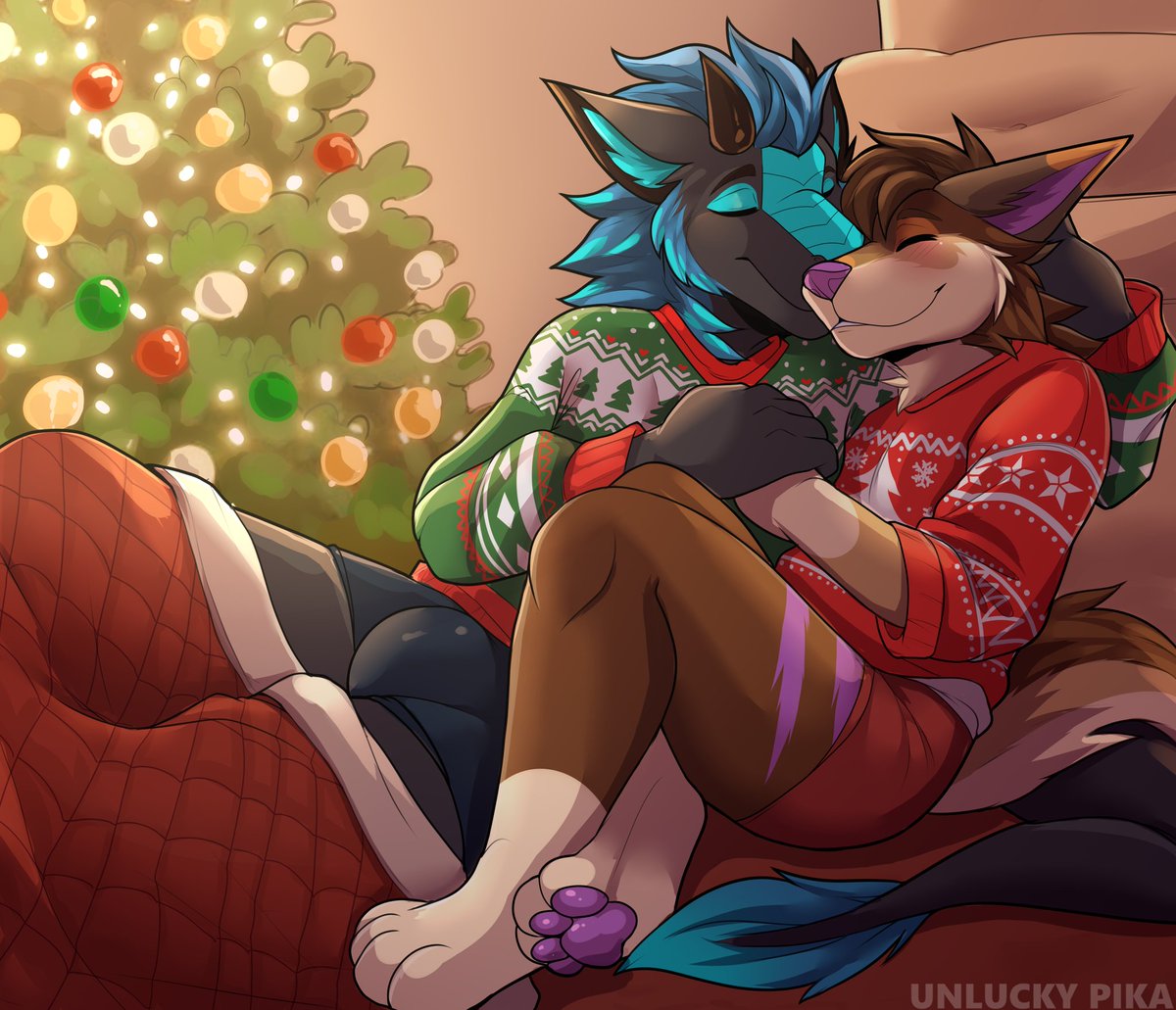Yotey_Coyote's tweet image. Merry Christmas from me and my derg &amp;lt;3

@Demicorn333