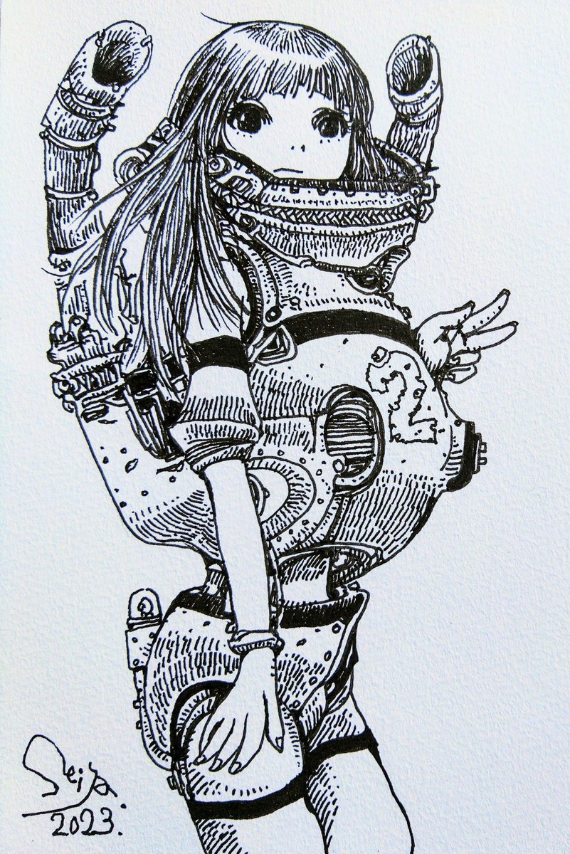 イマムラセイヤ　ペン画 tweet media