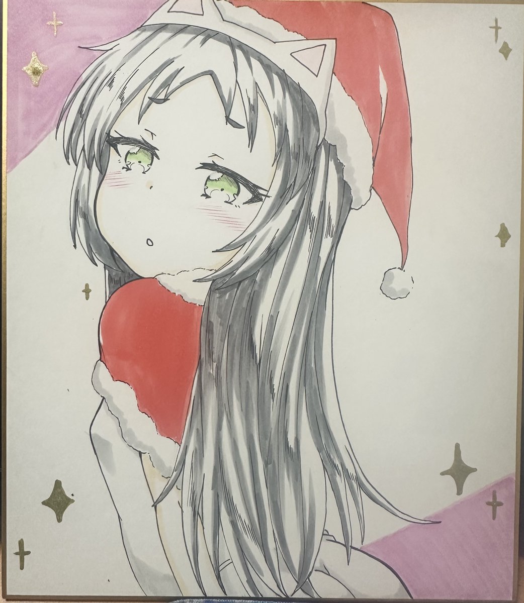 今回は色紙の描き方を変えてみた 