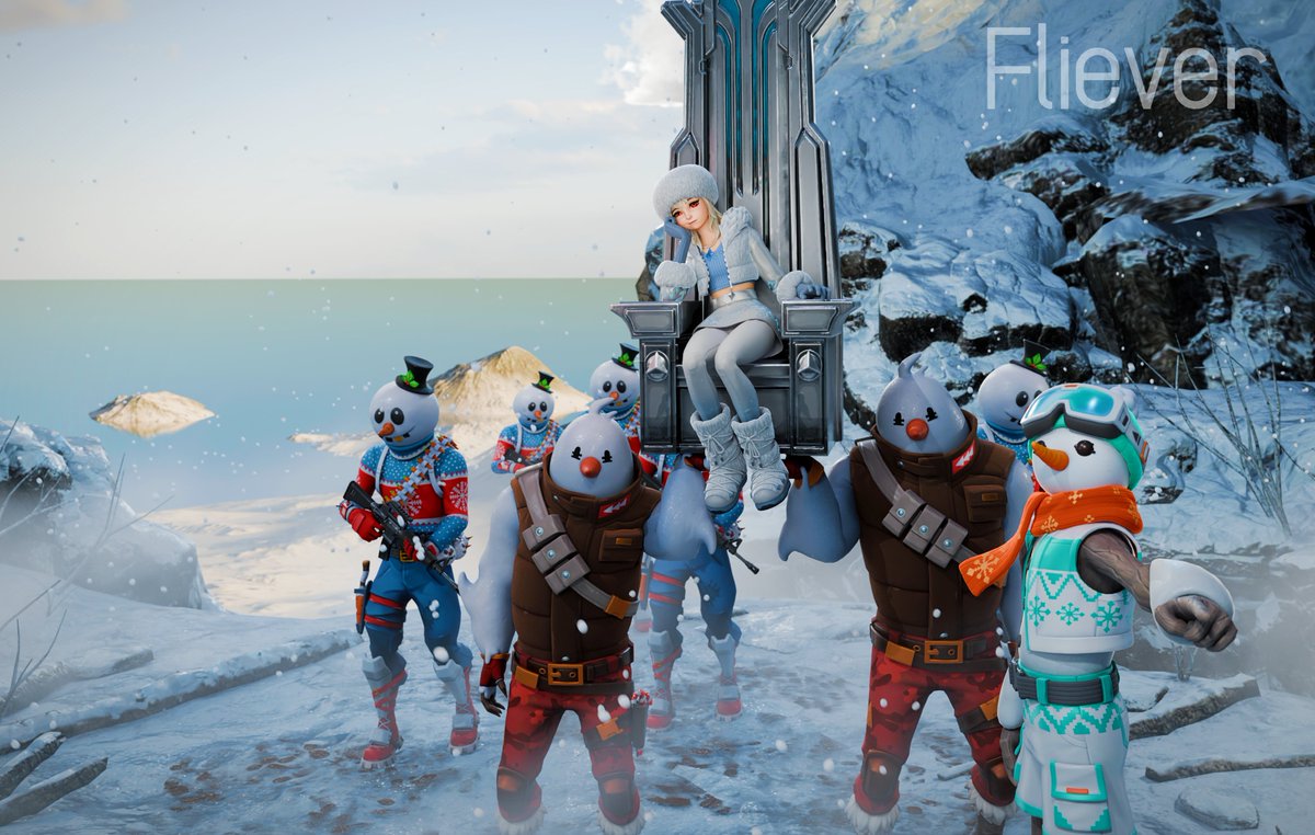 Fliever4's tweet photo. Long Live the Princess of Winter๐โ๏ธ
#Fortnite #FortniteArt #FortniteWinterfest2025
#AlpineLexa #Chilly #SlushySoldier #Snowmando https://t.co/rq9EFb0Lxh