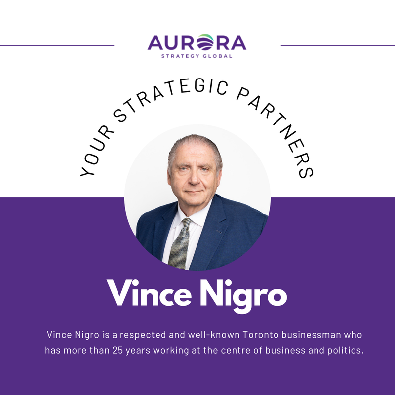 Aurora_Strategy's tweet image. Experience matters in government relations, and Vince Nigro brings more than 25 years of it to Aurora Strategy. 

#TeamSpotlight #GovernmentRelations #TorontoBusiness #AuroraStrategy