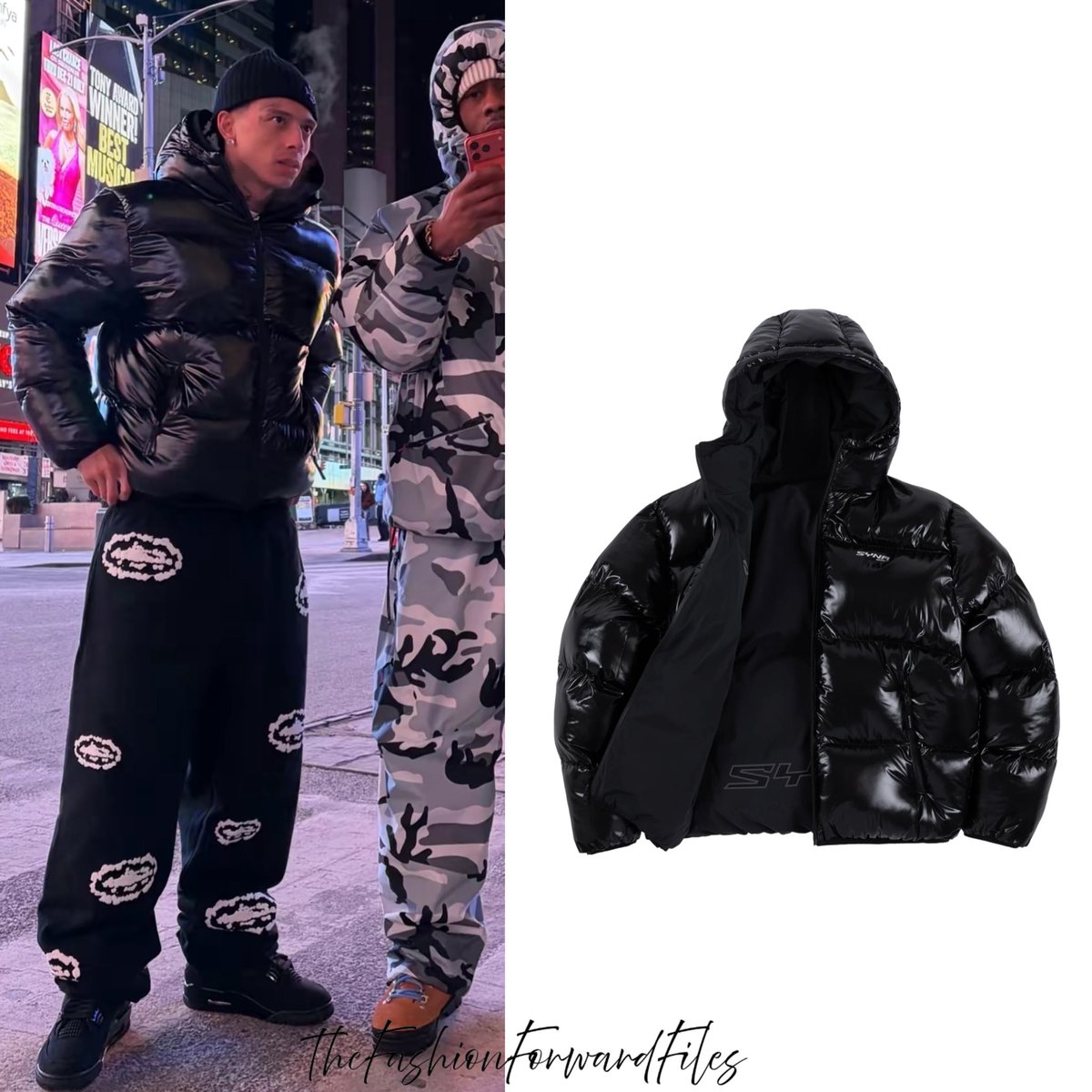 Central Cee wears a Syna duality reversible puffer jacket - #syna 