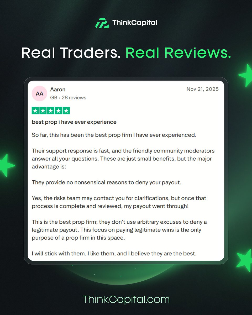 Real traders. Real reviews. 💚  
Built on trust.