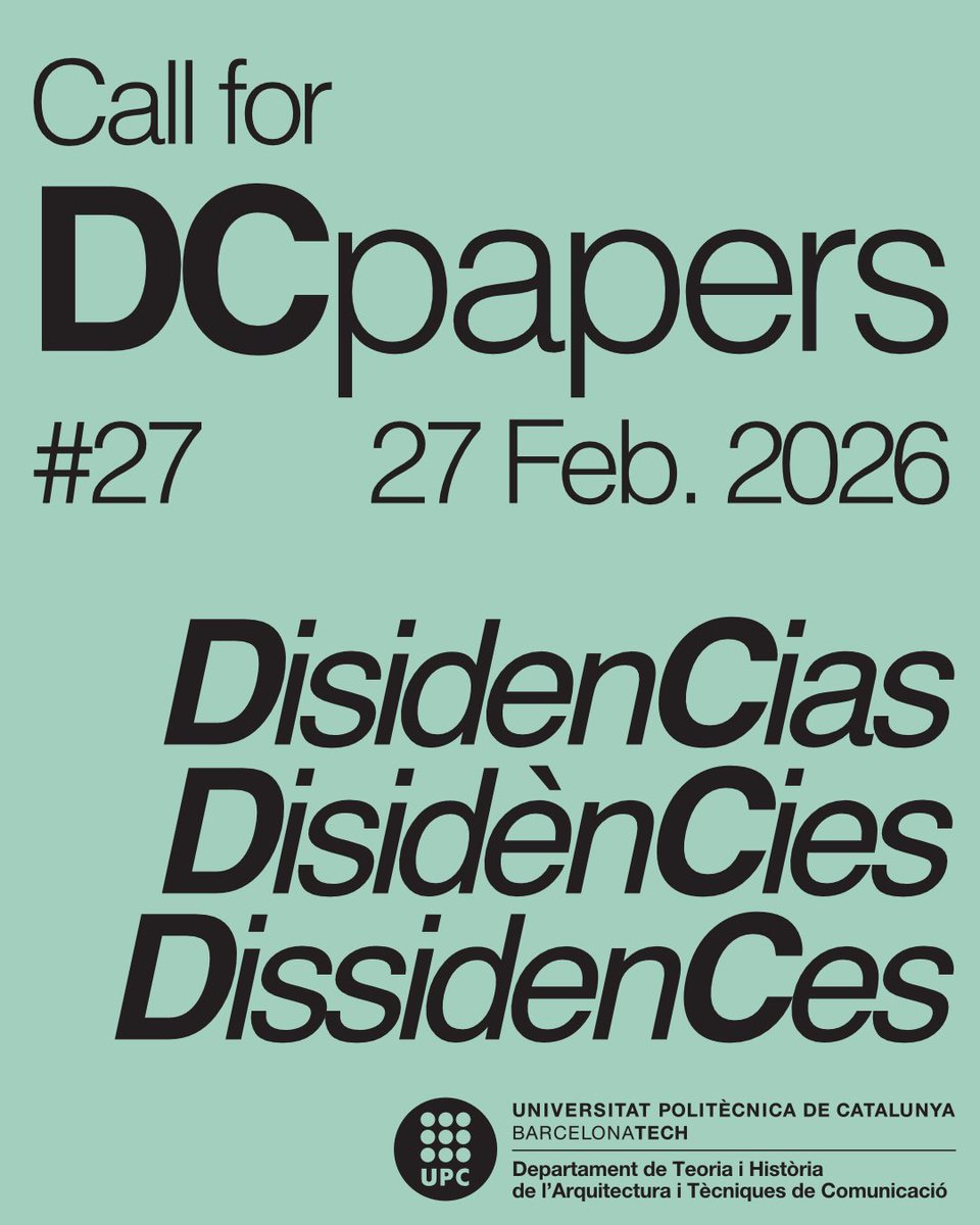 📣 Call for papers👇🏻
revistes.upc.edu/index.php/DCPa…