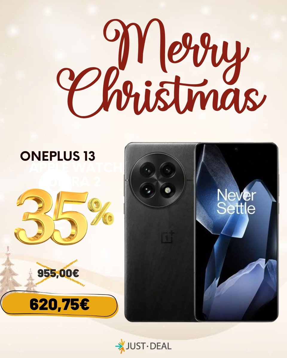 🎄📱 ¡Esta Navidad, llévate el OnePlus 13 5G con un 35% OFF! 🎁✨

⚡ Rendimiento ultra rápido
📸 Cámaras profesionales para tus mejores fotos
📶 Conectividad 5G para navegar sin límites
🎨 Diseño moderno y elegante

buff.ly/vrs1LpO

#JustDeal #OnePlus13 #Navidad #Oferta