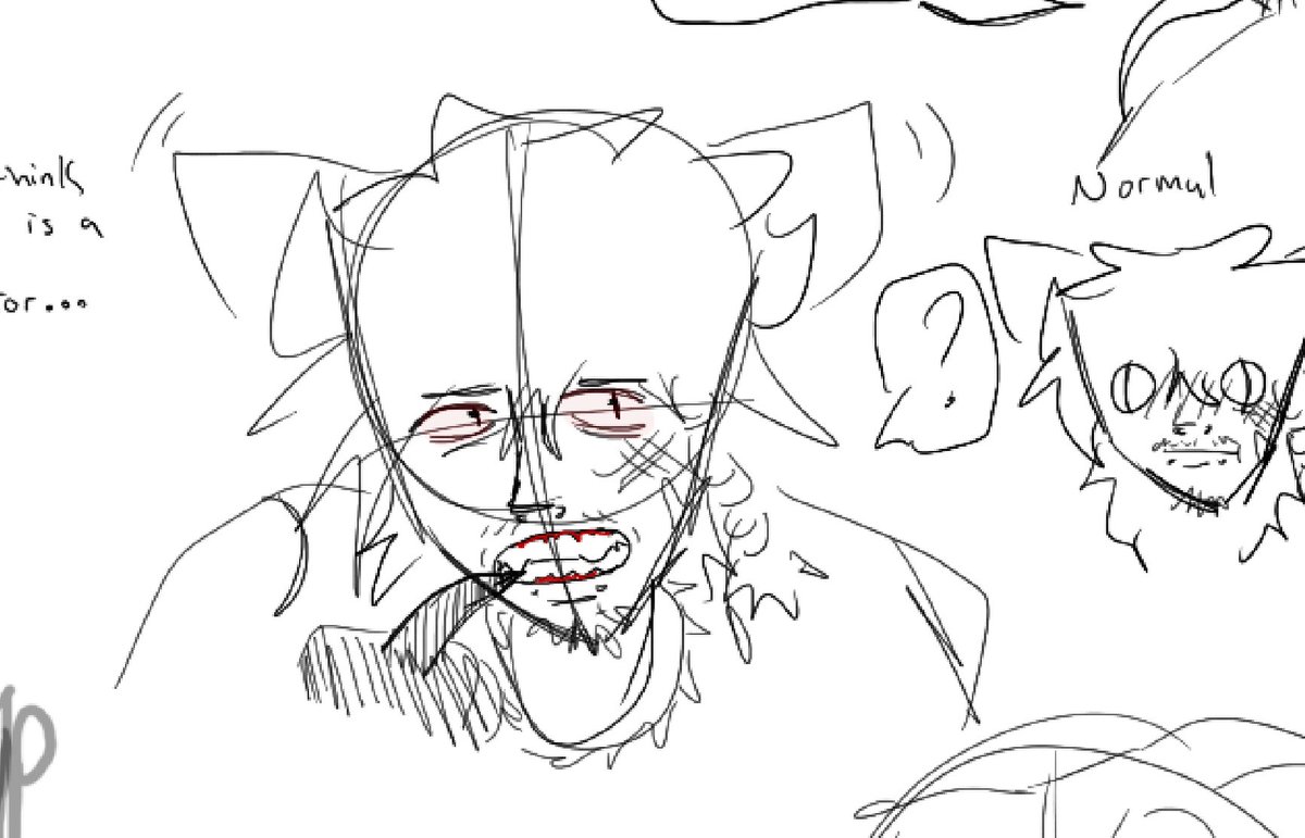 bl00dy_vampirez's tweet photo. slight blood/scar warning!
some fart ass sketches from the night… guys I really like wounded man…
also dogtooth!!!!! I’m so tired of not being able to draw
#noimnotahuman #ninah #woundedman https://t.co/9eer942nFJ