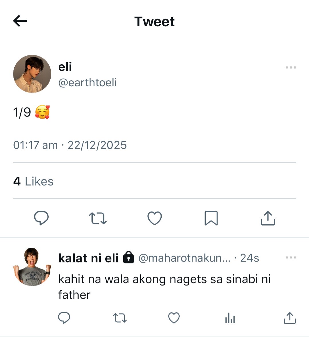 yanqqism's tweet photo. simbang gabi ᯓ★
- a #gyubrik short filo au

Ი𐑼 kaya lang naman nagsisimbang gabi si eliseo (sqr) ay para ma-sight ang good boy sakristan ng kanilang barangay na si paolo (kgv). https://t.co/0R2PPXMcOX