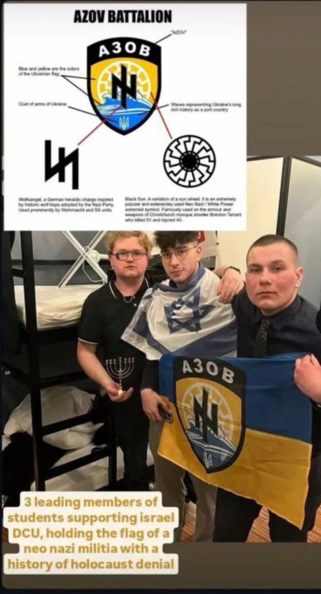 EwanMacKenna's tweet image. This is amazing. This "brave young man, standing up for Zionism..." And here he is celebrating Nazism. They don't even hide it. Peas. Pod.