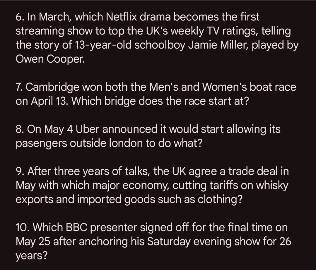 RJ_Macpherson's tweet photo. Time for my annual tweet to share the family Xmas quiz. I'd say 15+ is a good score 👌 (will post answers later) https://t.co/RooIxzqvUC