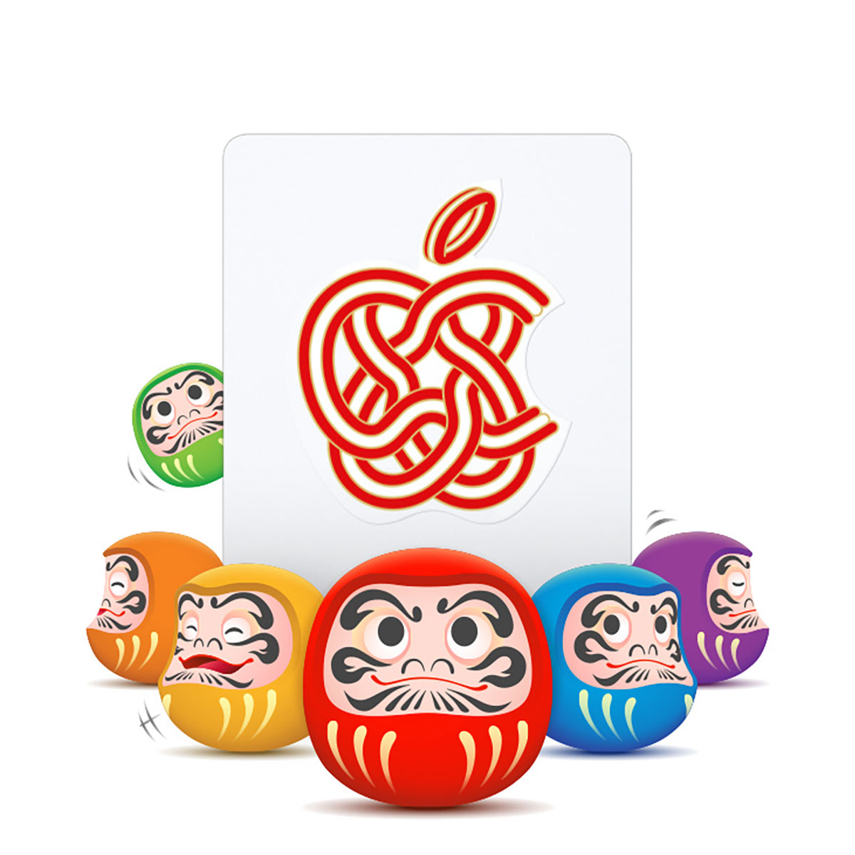 初売りでもらえるApple Gift Cardのデザインは、2023〜25年に使われ