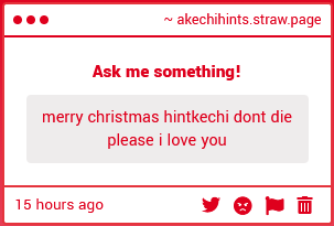 akechihints's tweet image. Akechi Hint!: oh ho ho! merry hintmas! and! i cant die! even if i! wanted to! oh ho ho!