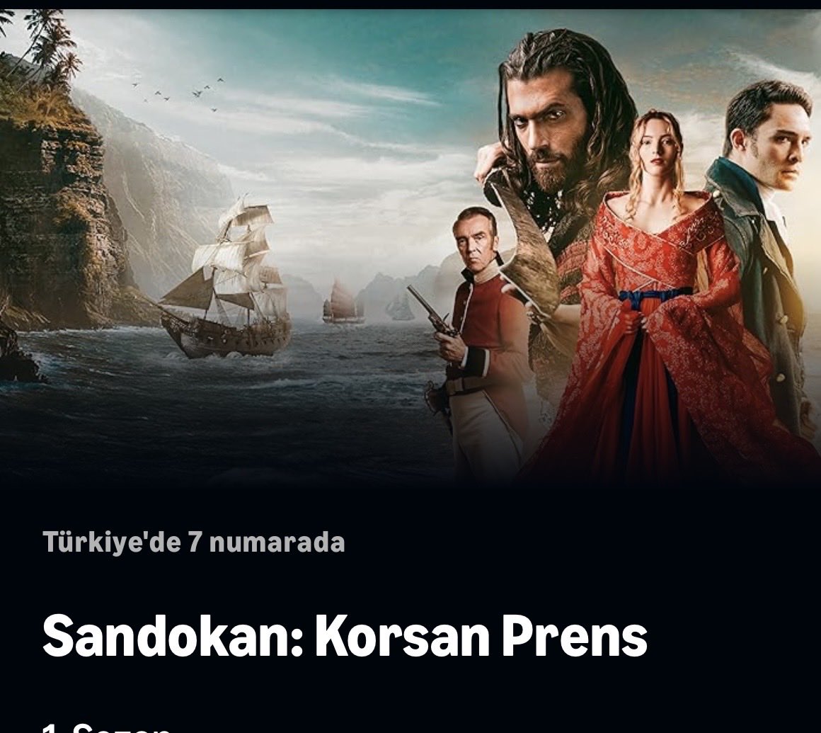 sienbisi's tweet image. Sandokan korsan prens. Baş rol oyuncusu Can Yaman  güzel dizi  izleyebilirsiniz  
#canyaman #sandokan #dizi