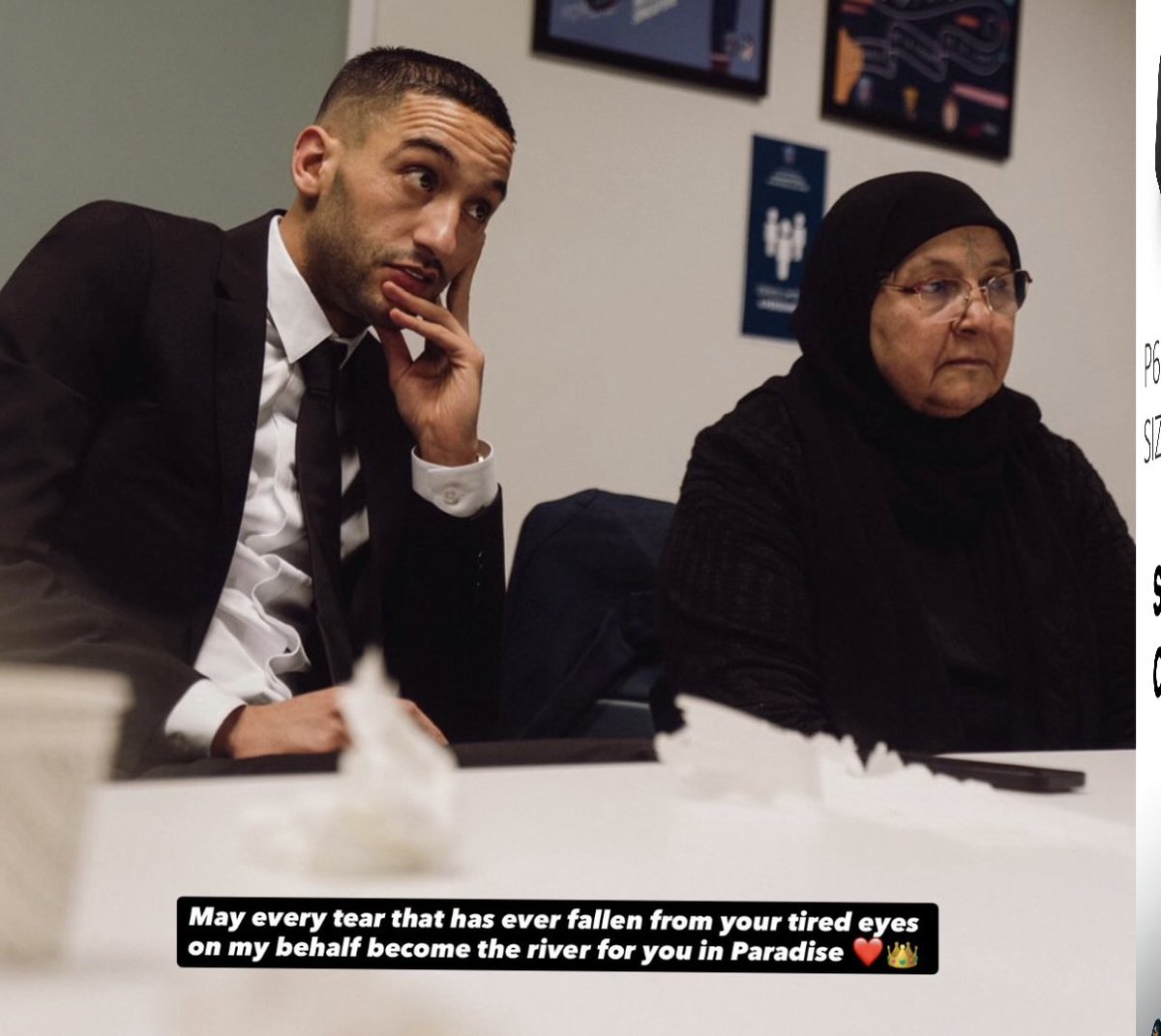 goalsside's tweet photo. Hakim Ziyech sending a wholesome message to his mother on Instagram:

“May every tear that has ever fallen from your tired eyes on my behalf becomes the river for you in paradise ❤️👑” https://t.co/YRuclQCOfG