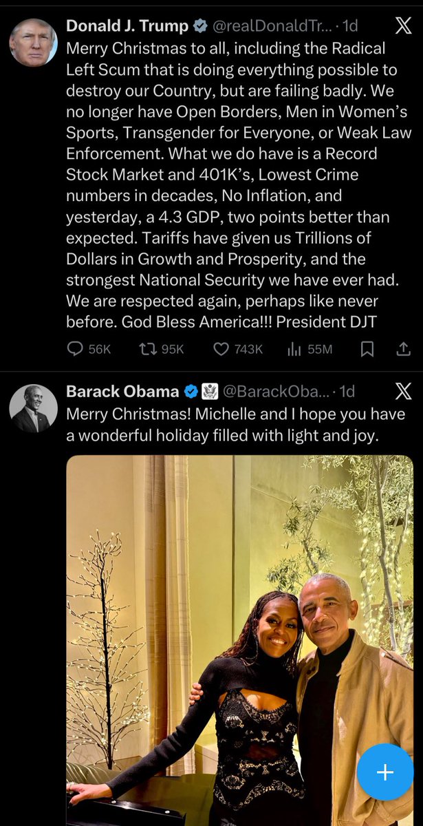 Fishbone7839's tweet photo. @BarackObama @MichelleObama I’m noticing a slight difference here… https://t.co/7iktaayiPZ