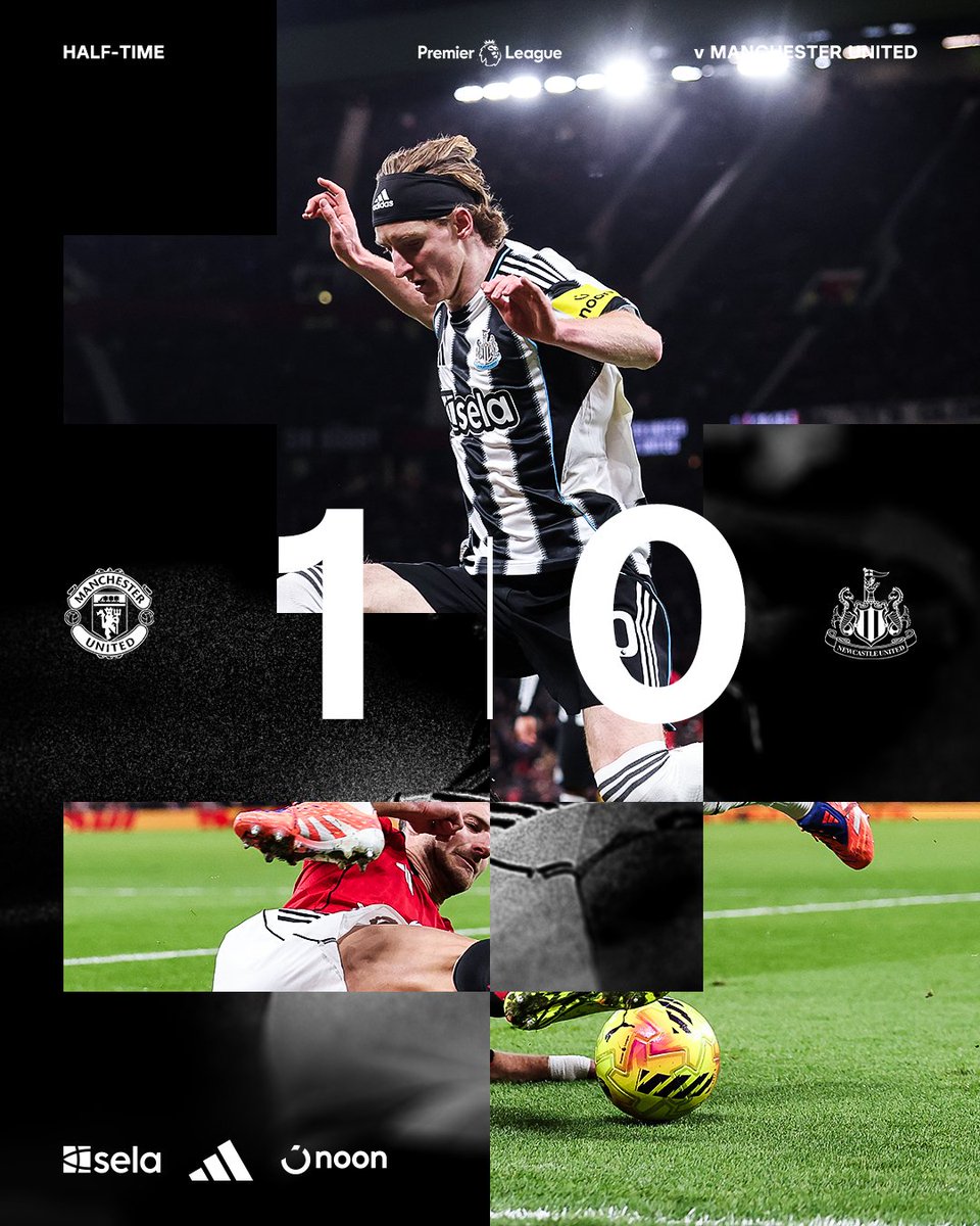 NUFC's tweet image. Behind at half-time ⏸️