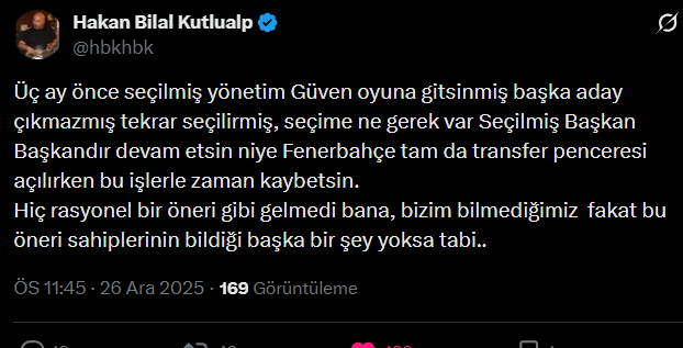 fenermarkajorg's tweet photo. Hakan Bilal Kutlualp'in paylaşımı.

#SeçimeGerekYokGüvenimizTam https://t.co/wyTBvNnVfR