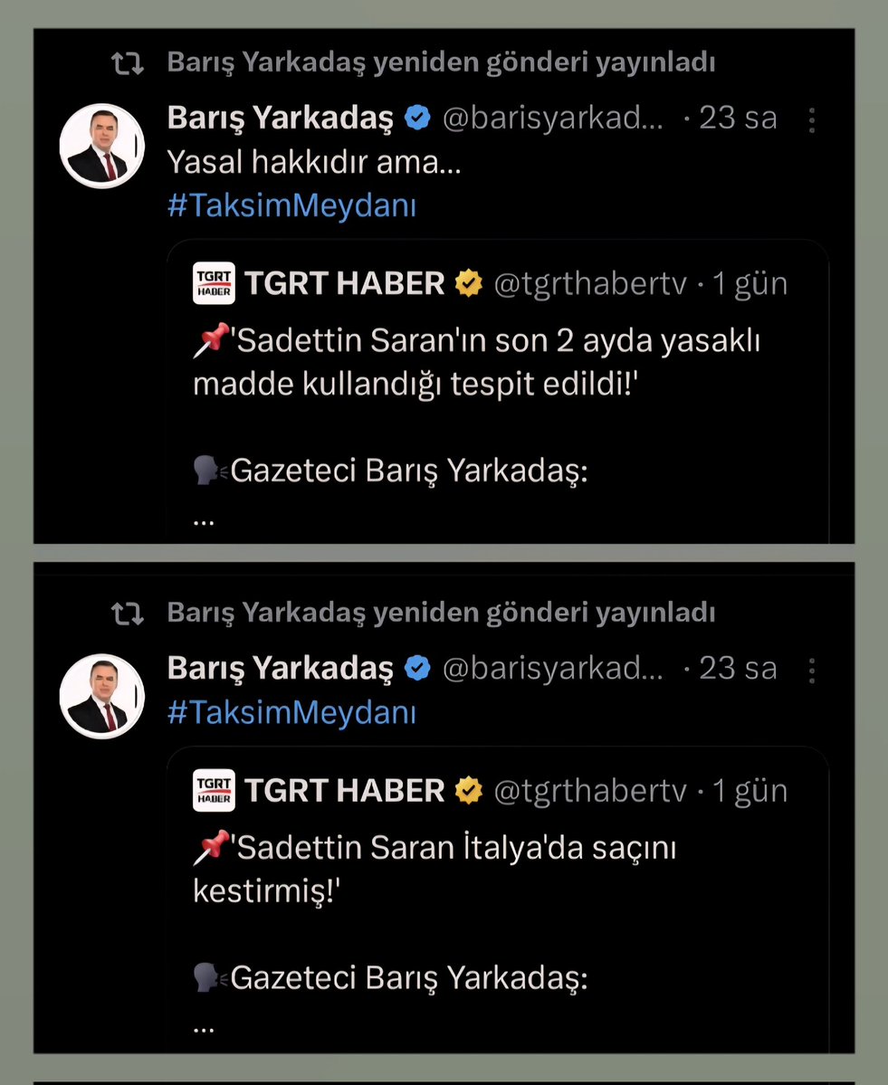 Plusglobal_tr's tweet image. Erden Timur ile ilgili tek paylaşımı yok ama son 10 saatte Fenerbahçe Başkanı Sadettin Saranla ilgili 4 paylaşımı RT'lemiş. 

Sorsak; mesleği 'şerefimle' yapıyorum dersin değil mi? @barisyarkadas