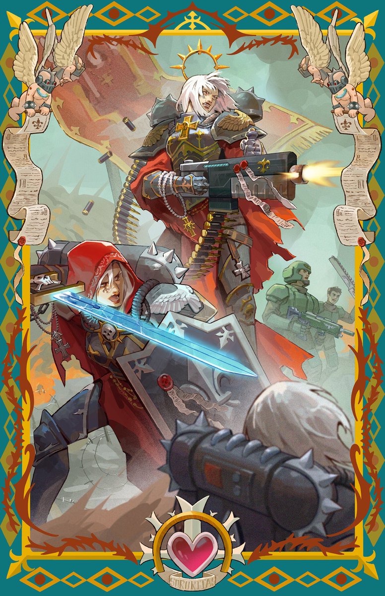 ⚜️𝕾𝖎𝖘𝖙𝖊𝖗𝖘 𝖔𝖋 𝕭𝖆𝖙𝖙𝖑𝖊⚜️

Art by Yuki Chen