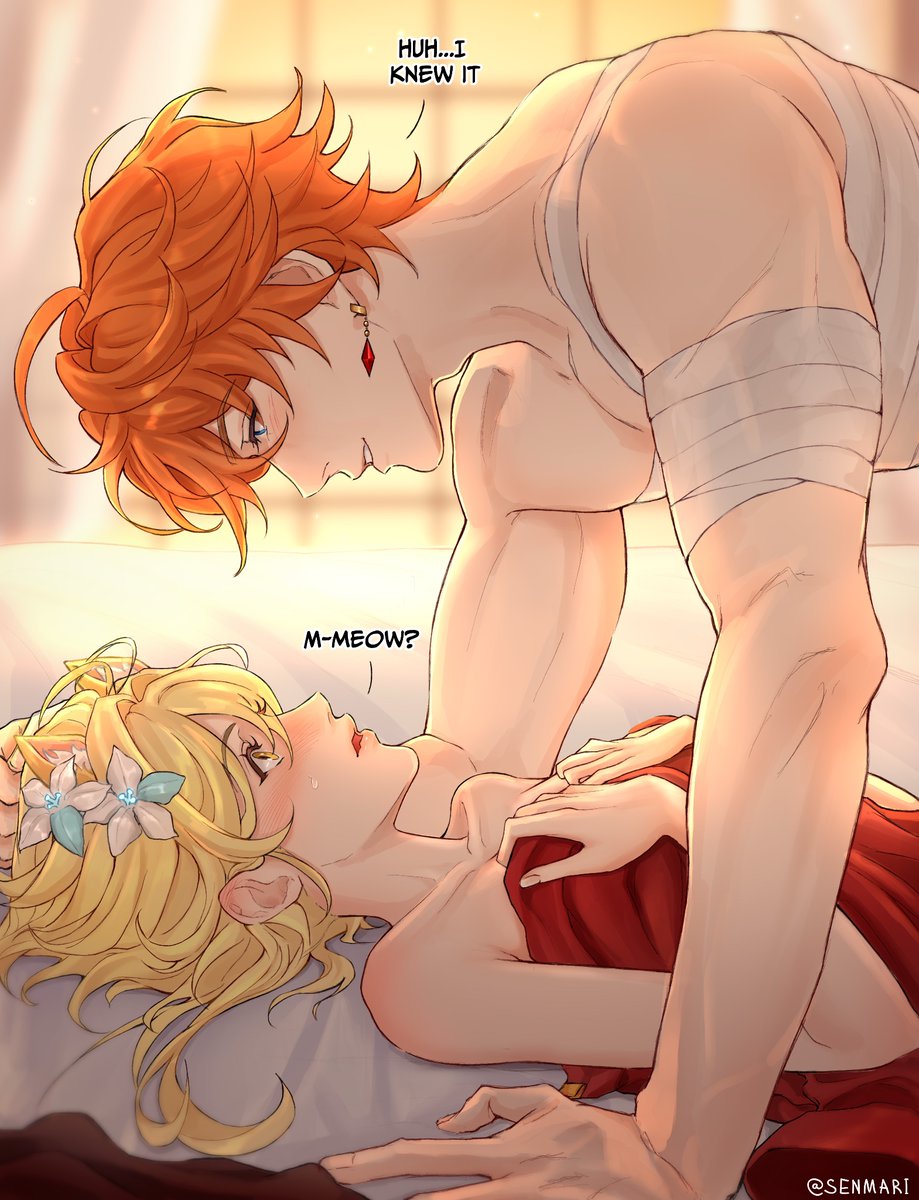 senmariii's tweet image. Sucrose's failed experiment turned Lumine into a kitty, and she hung around the streets of the city in a new form all day long, until a Harbinger discovered her. Realizing that this furry one reminded him of someone, he took the tramp to himself. 🐈

#chilumi #genshinImpact