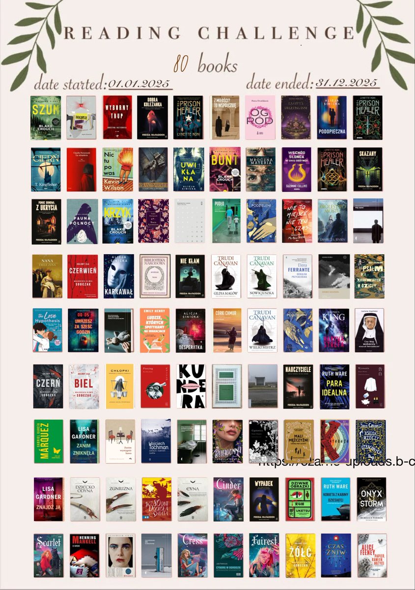 mxgnifcent's tweet image. czytelniczy 2025 rok kończę z wynikiem 90 przeczytanych książek