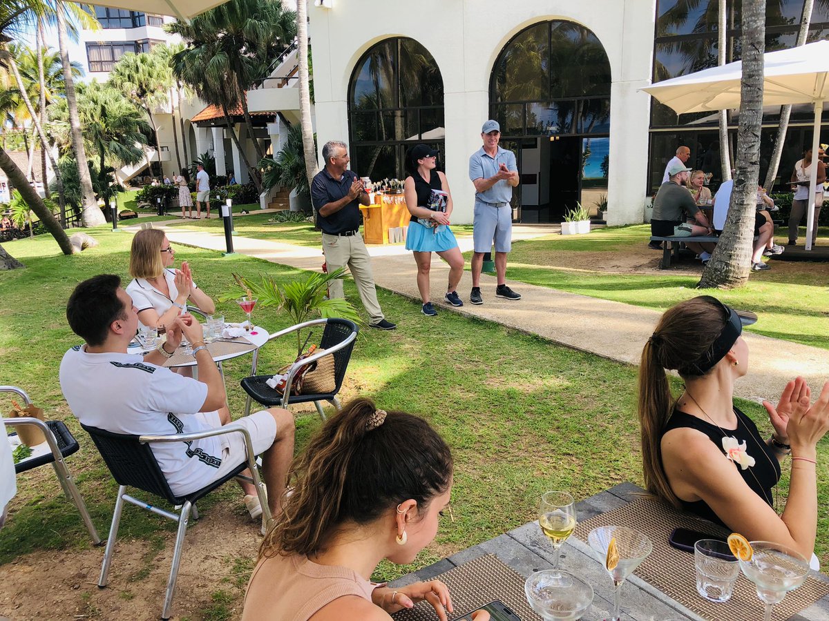 MeliaLasAmerica's tweet photo. This Day on the Green at #MeliaLasAmericas and #VaraderoGolfClub was amazing, with Golf Pro Allen McGee sharing valuable tips with our beginners. #betterthisway https://t.co/88yf2F4PGW