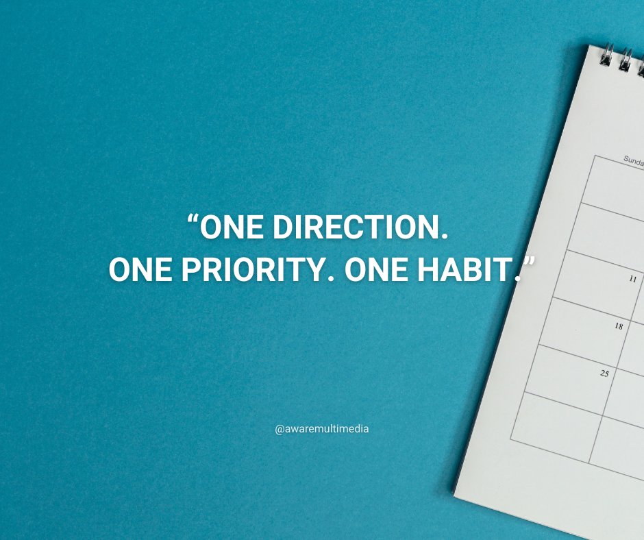 awaremultimedia's tweet image. My whole planning system right now: • one direction • one priority • one tiny weekly habit. Simple = sustainable. #simpleplanning #clarityinmotion #alignedbusiness