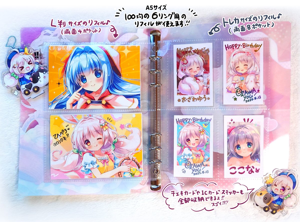 C107:冬コミに頒布する、小沢悠の生誕祭グッズのバインダーの中身の