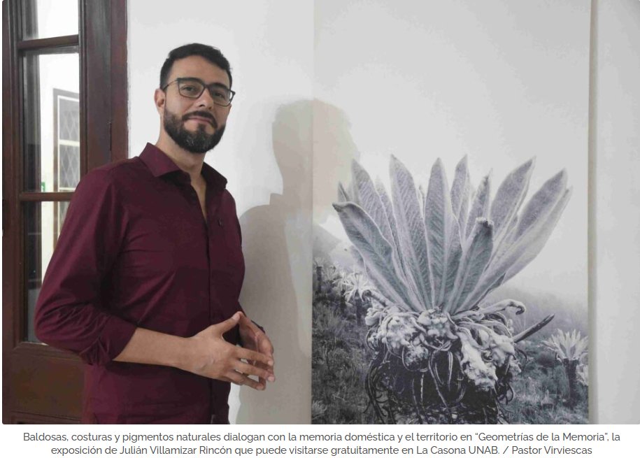 Ulibro's tweet image. Memoria, territorio y arte que invitan a hacer una pausa. 🎨🌿
 Geometrías de la Memoria, la exposición de Julián Villamizar Rincón, puede visitarse gratis en La Casona UNAB.
👉 Lee la nota completa: bit.ly/4sdsZll