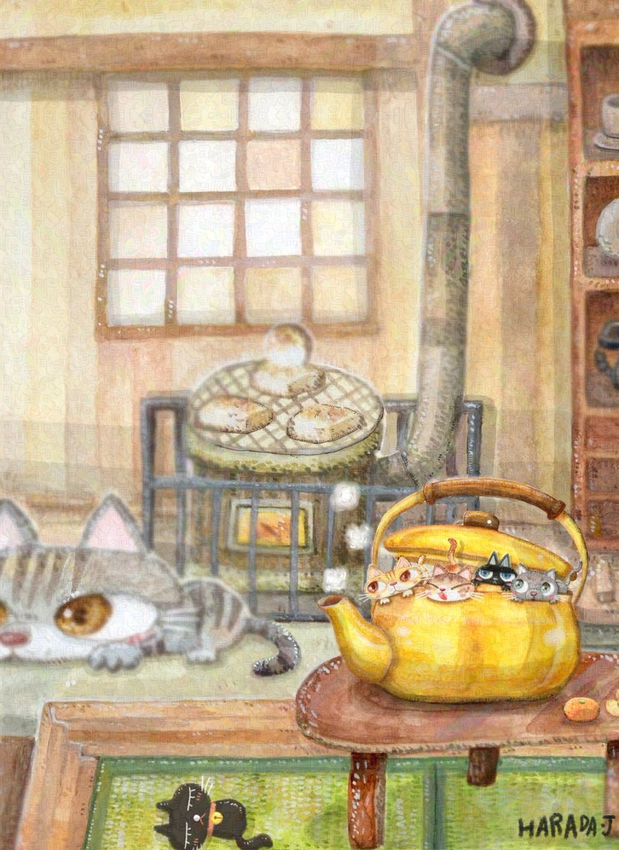j11harada's tweet photo. おはようございます🐱今日も素敵な1日を✨ #イラスト https://t.co/S3OD7DmF8P