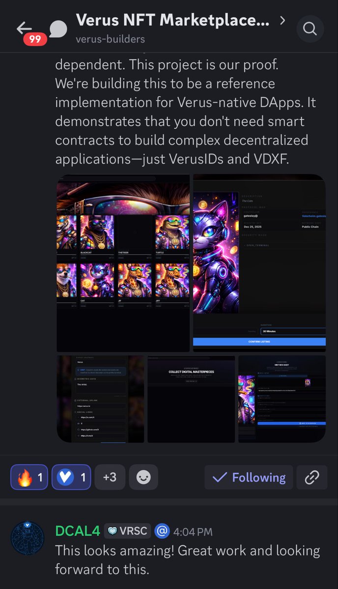 Gamevid4's tweet image. Another really nice looking project being built on Verus just announced in the builders channel on Discord. 

I truly pity the people selling $VRSC with the amount really innovative things being built that can only be built on Verus because of the unique technology in Verus ID’s…