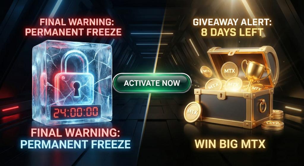 🚨 FINAL NOTICE 🚨

Inactive users (no daily mining) will face PERMANENT ACCOUNT FREEZE ❌
If you haven’t mined for 2 days, a 24h countdown is active.
⏳ Start mining now or lose your account forever.

🎁 GIVEAWAY – 8 DAYS LEFT 🎁
Join now, submit the quiz, earn EXTRA MTX