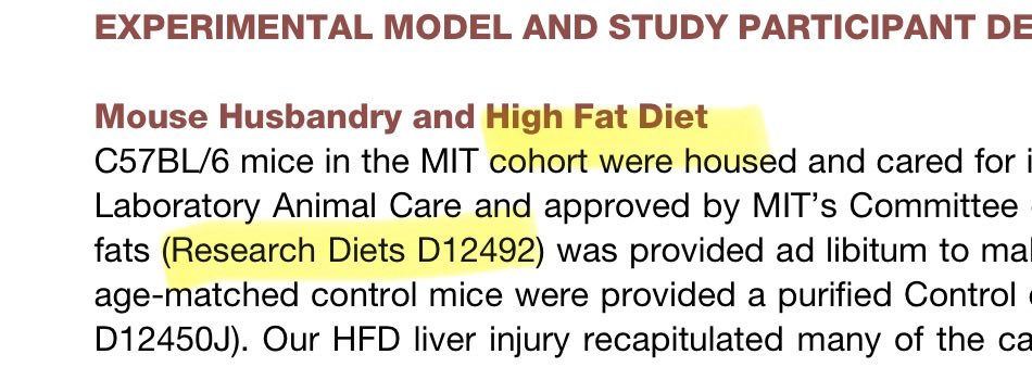 nicknorwitz's tweet image. To be clear, “high fat” in this experimental animal model is loaded with sugar, carbs and the fat blend is soybean oil and lard. Unfortunately, this is what “high fat” almost always means in these sorts of studies.