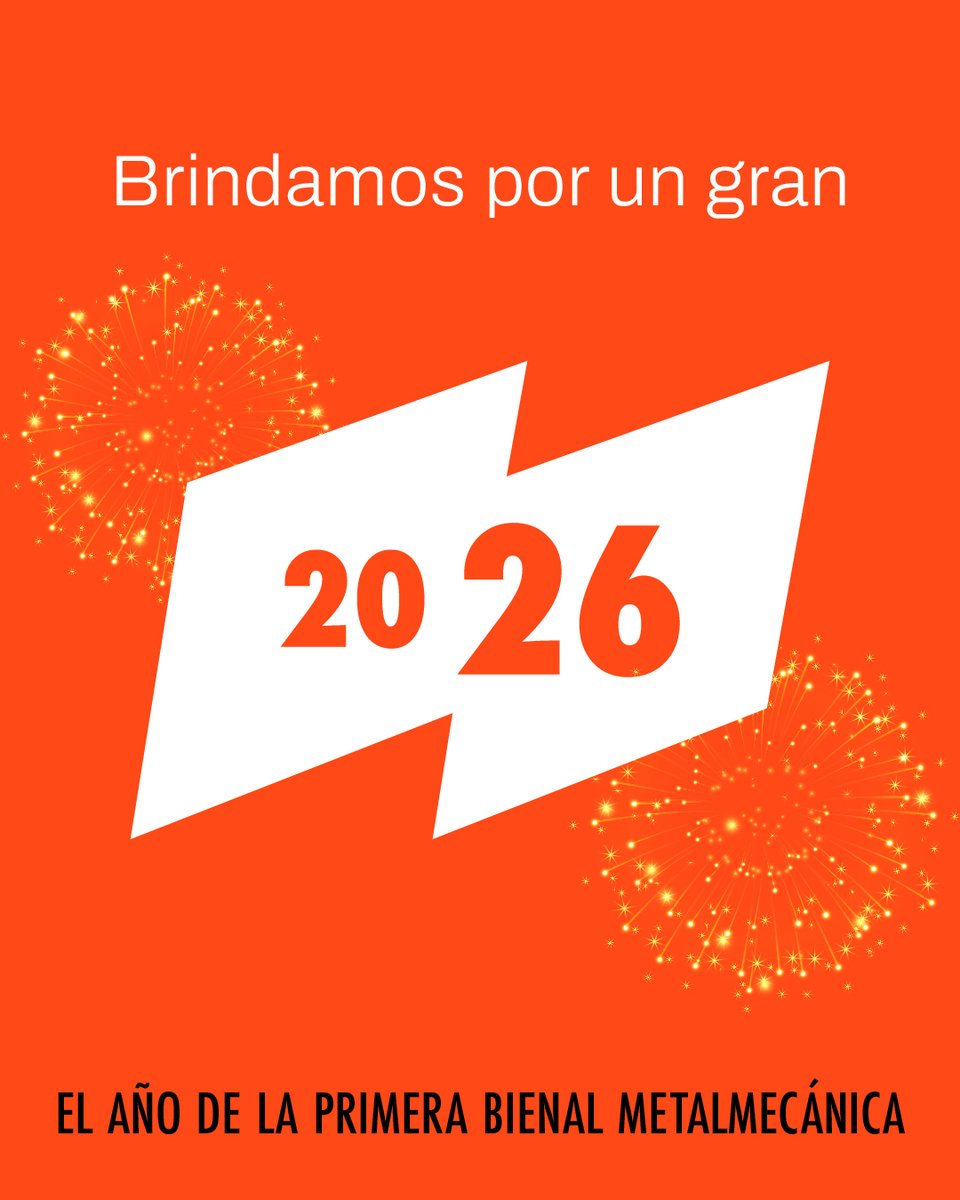 Desde la organización de la Bienal Metalmecánica, les deseamos a todos un gran comienzo de año! 🥂
¡Nos vemos en mayo, en la Ciudad de Córdoba!