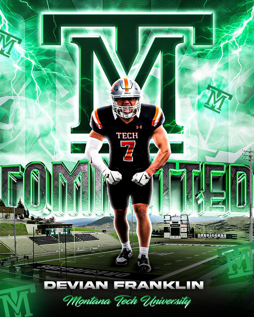 I’m Officially committing to <a href="/MonTechFootball/">Montana Tech Football</a> 🟠⚫️
<a href="/CoachMAllenFB/">Montell A. Allen II</a> <a href="/CoachKyleSamson/">Kyle Samson</a> <a href="/CoachThatcher/">Dan Thatcher</a> <a href="/CoachAndersonMT/">Khalin Anderson</a> <a href="/CoachMann90/">Clifford Mann 🏈</a> <a href="/CoachTravisDean/">Travis Dean</a> #AGTG #CountOnMe #family #DiggsFam26