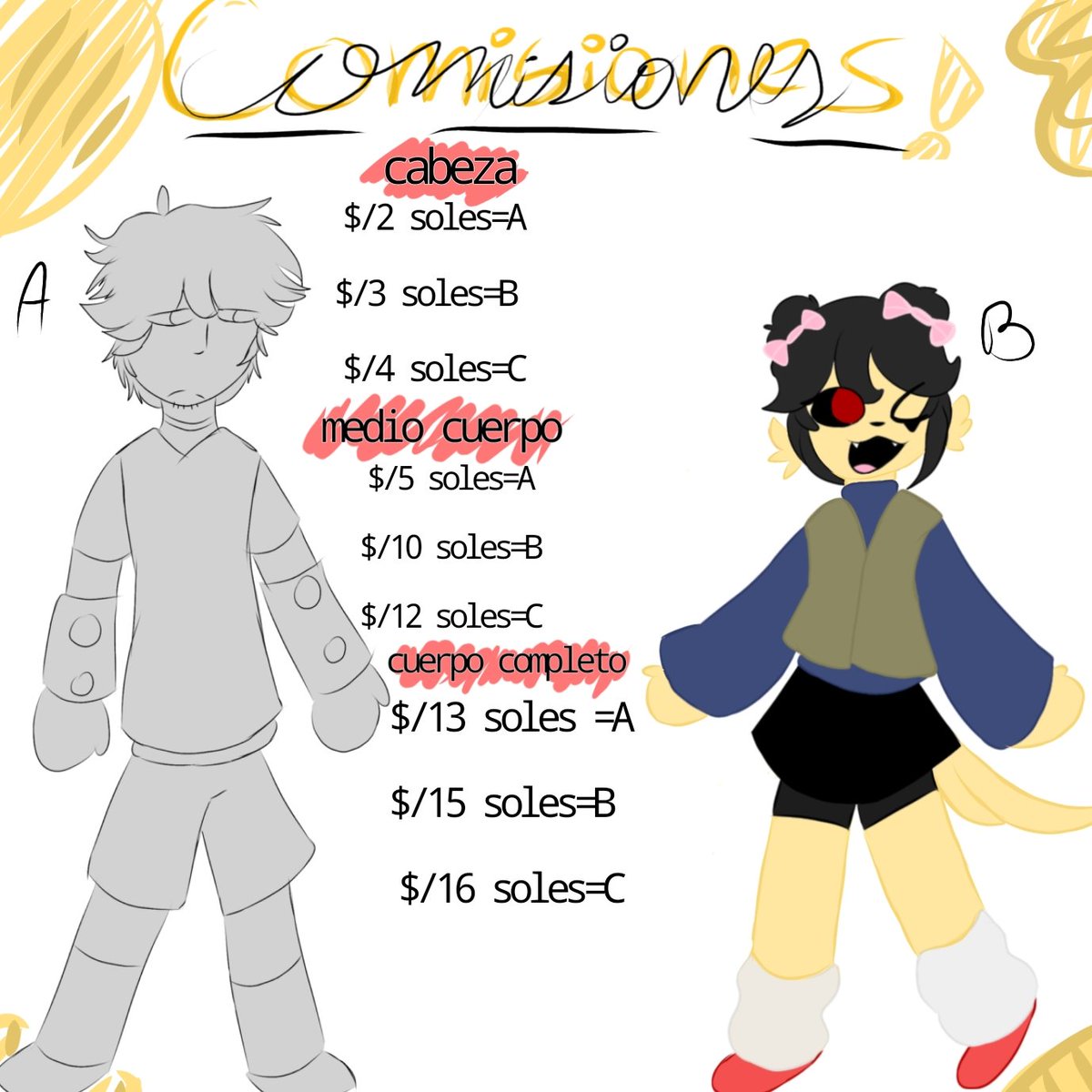 castill74854's tweet image. Comiciones abiertas! MUjejejeke 🙏
Más información en mi priv si andan interesados 
#comiciones
#dibujos 
#saquemedeaqui
#arte
#money
#parati
#paratumama 
#paratuapa
#paratuvecino