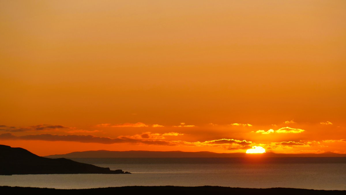 The sun going down over Donegal from Islay tonight