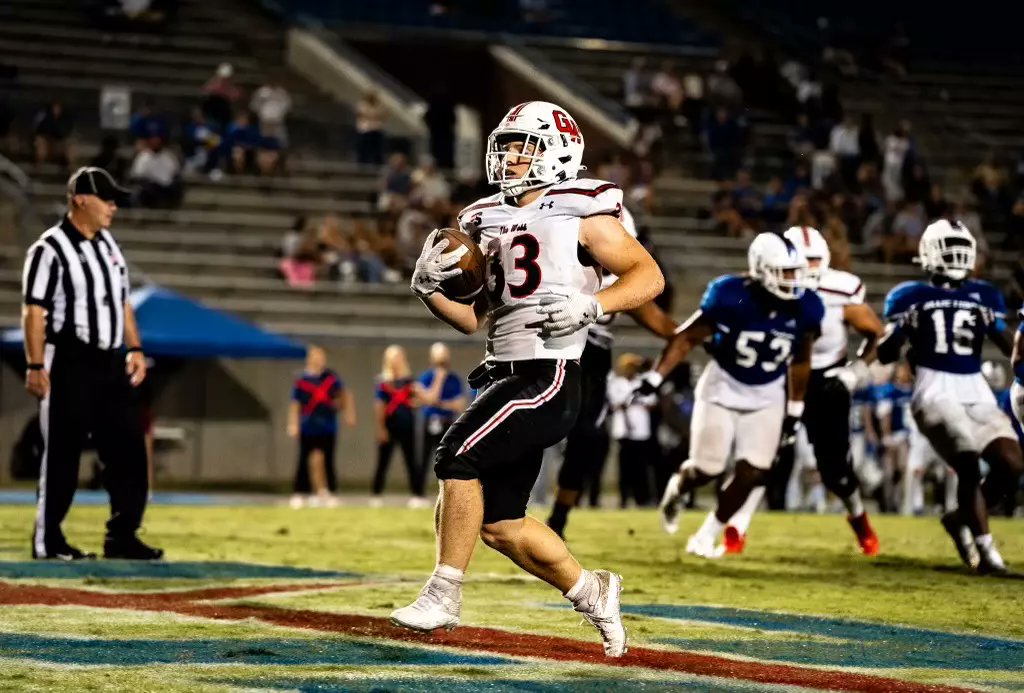 CamMellor's tweet image. Our @PFSNcollege highest-graded OVC-Big South RBs:

Carson Gresock, Gardner-Webb: 84.5
Markell Holman, Western Illinois: 82.8
Quintell Quinn, Tennessee Tech: 81.4
Quasean Holmes, Gardner-Webb: 79.5
Q'Daryius Jennings, Tennessee Tech: 79.4
Jared Rhodes, Lindenwood: 75.0
Ke'Marion…