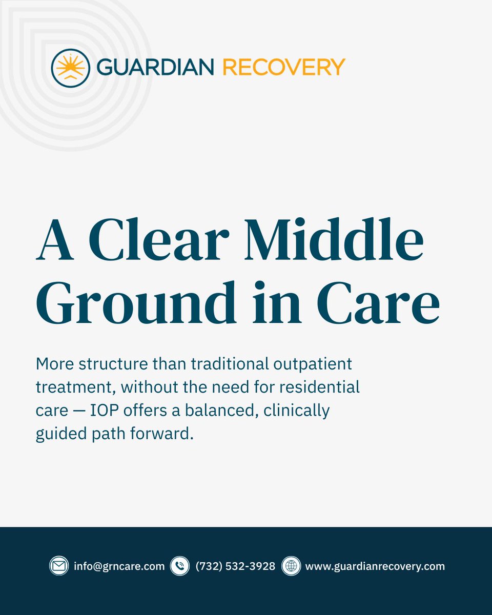 guardianrcvry's tweet photo. 📞 Call (732) 532-3928 to learn more about IOP services at Guardian Recovery New Brunswick.

#NewBrunswickNJ #GuardianRecovery #IOPProgram #BehavioralHealthCare #OutpatientTreatment #RecoverySupport https://t.co/rjmrroY8EA