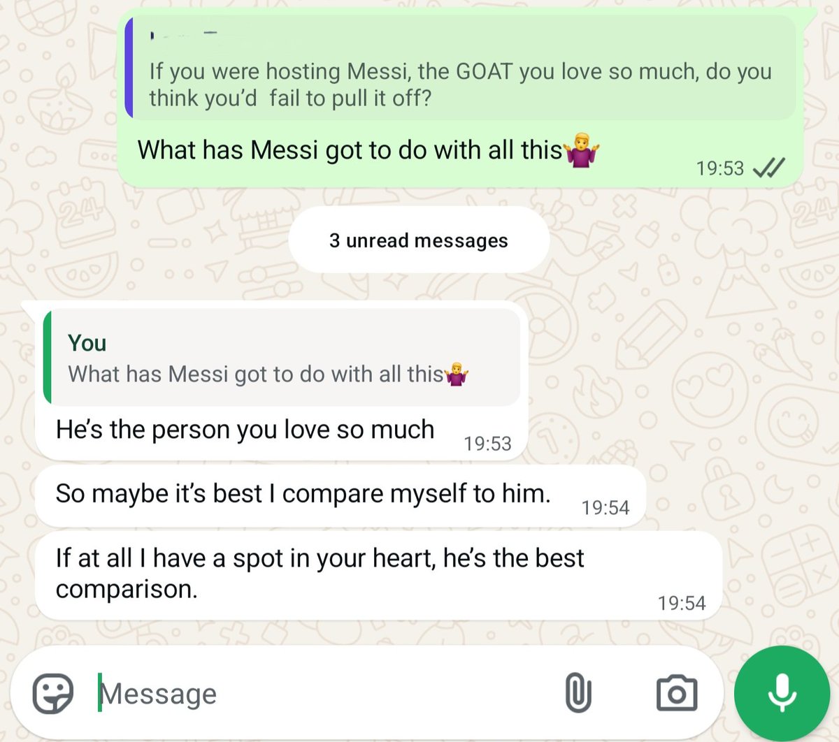 oketch_joel's tweet photo. My #GOAT is being accused of ruining our relationship🙌🙌🙌 https://t.co/cjd0QIFmgL