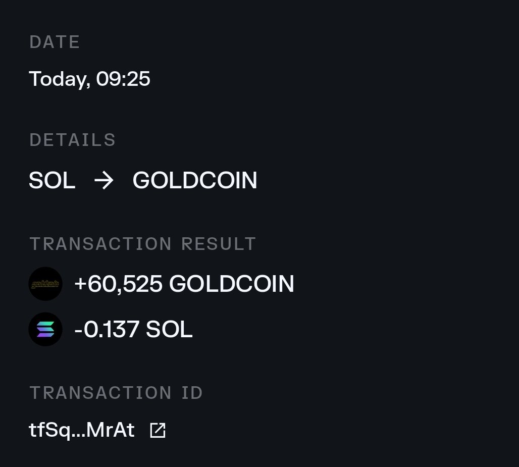 Goldcoin__Sol's tweet image. $GOLDCOIN • Daily Token Improvement Report • 12.26.2025

60.5k GOLDCOIN buyback+burn today 🔥
27.1% supply now burned 🔥

Marketing fund continues to build, allocated reward funds to wallet

Received $500+ in community donations to mw. Thank you.

Visit Goldcoinsol.net/cto