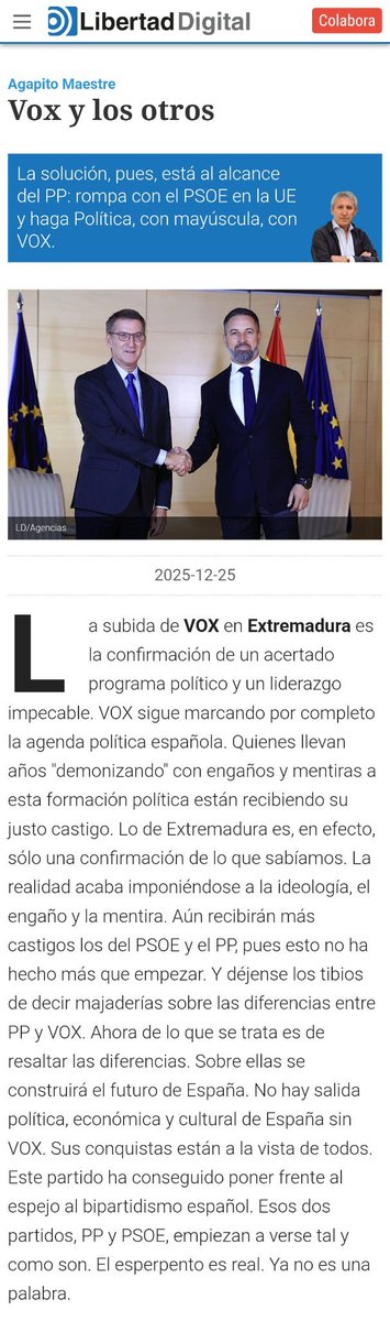 hermanntertsch's tweet image. Agapito Maestre escribe sobre VOX. Breve y claro.
