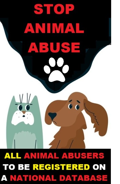 Protect_Wldlife's tweet image. RT if you think there should be a National Register of ALL Animal Abusers?

People who hurt animals often don't stop with animals. There is a well-researched and established link between cruelty to animals and violence toward humans, including child abuse, domestic violence,…