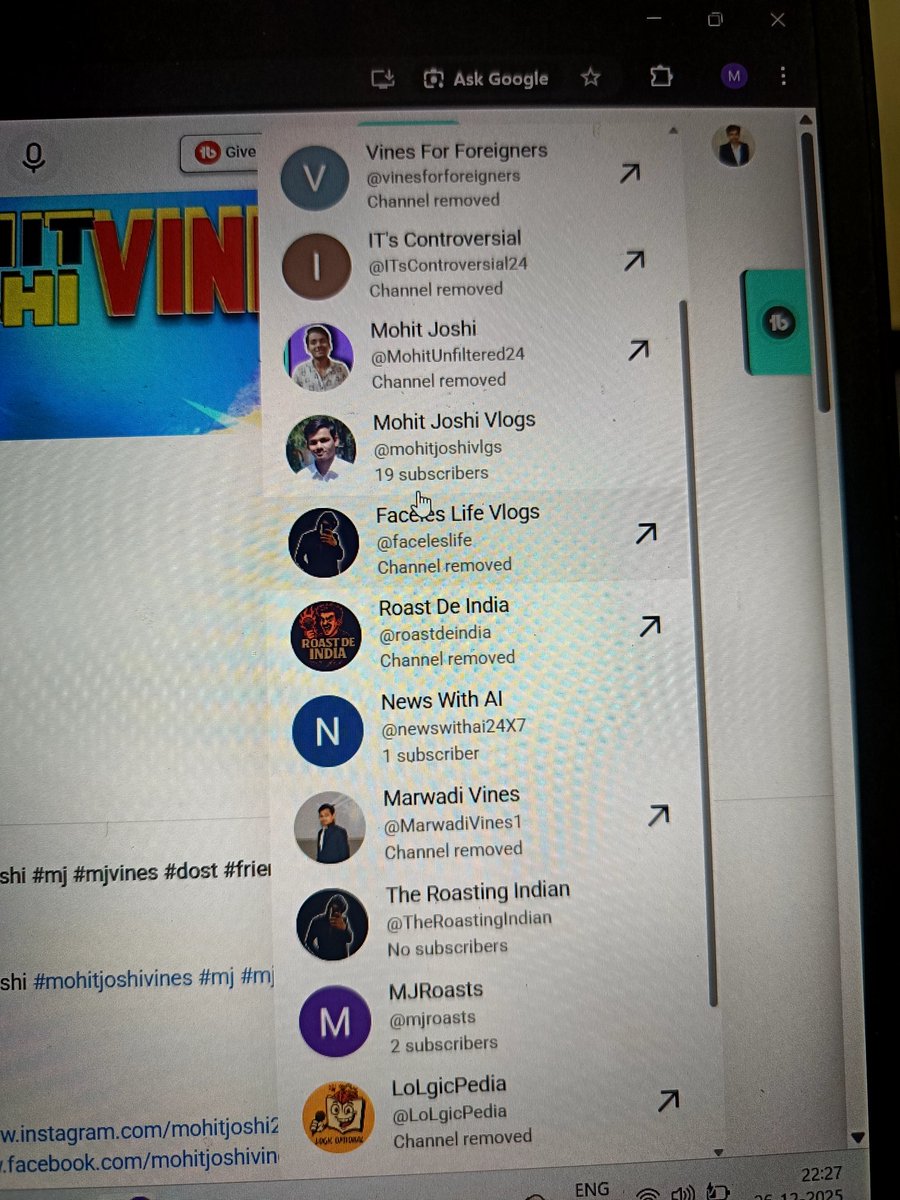 MohitJoshi2020's tweet photo. Hi @TeamYouTube What the Heck is it ? Till Tomorrow there were 4 channels terminated but Today again U have terminated my channels which were restored after so many problems https://t.co/SVMU9hRJCO