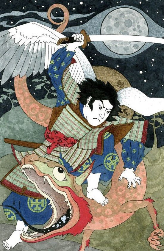 Sola_Requiem's tweet image. Japanese art of St. Michael the Archangel.