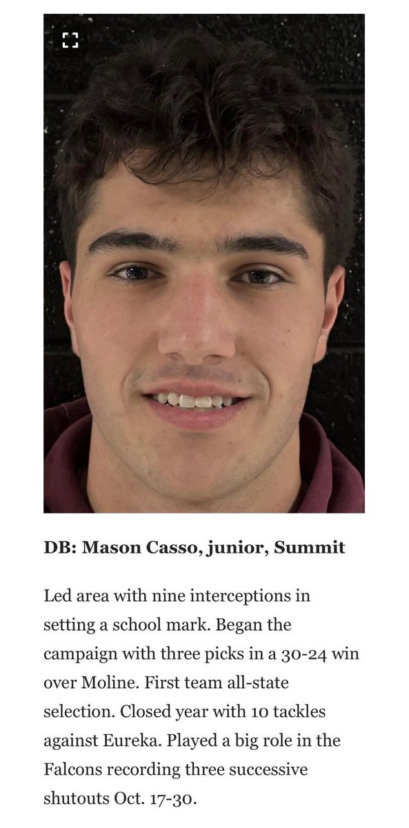 MasonCasso_'s tweet photo. Thank you @stltoday and @STL_SportsNews for Selecting me St. Louis 1st Team All Metro. Also thanks to my coaches and teammates.

@JPRockMO @GSV_STL @RSHS_Football @CoachReedLive @MOFBCA @6starfootballMO @mwfbrecruiting @PrepRedzoneMO @_TheFBFactory https://t.co/YMO1A1Ph3N