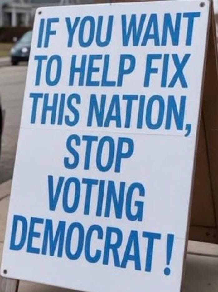 GuntherEagleman's tweet image. Stop voting Democrat.