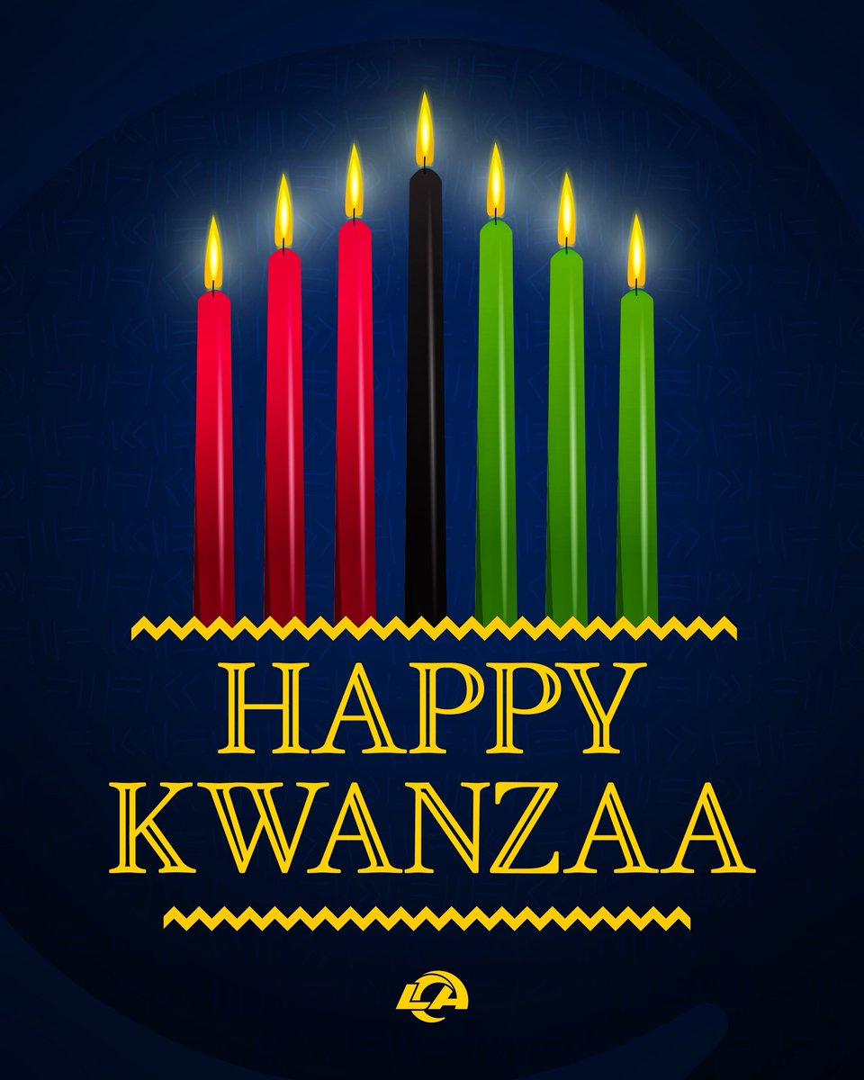RamsNFL's tweet image. Happy Kwanzaa, Rams fam!💙