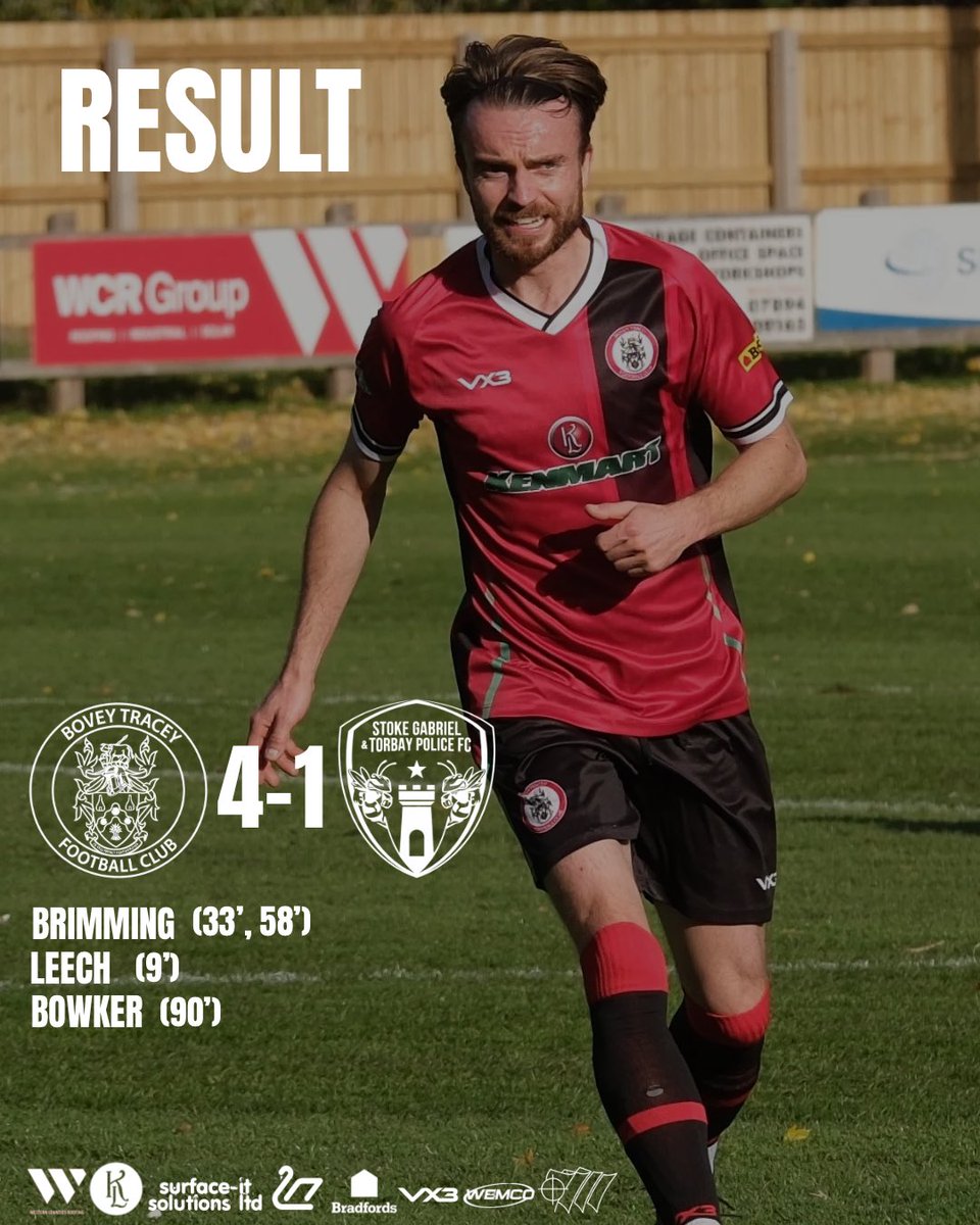 OfficialBoveyFC's tweet photo. ✅ FULL-TIME | BOXING DAY DERBY ✅
Bovey Tracey AFC 4–1 Stoke Gabriel & Torbay Police 🔴⚫

A dominant Boxing Day performance at the Western Counties Roofing Ground as Bovey brushed aside local rivals with a confident, clinical display.

Sharp going forward, solid at the back, and fully deserving of the three points in front of a fantastic home crowd.

Thank you to everyone who came out to back the lads and create a brilliant Boxing Day atmosphere. 👏
#UpTheMoorlanders #BoxingDayDerby #BoveyTraceyAFC